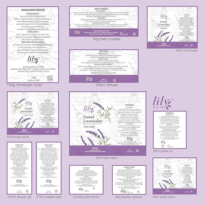 Mothers Day Gifts for Mom - 18-Piece Luxury Bath and Body Gift Set for Women, Lavender Spa Gift Basket with Bath Bomb, Diffuser | Self Care, Christmas Birthday Gifts for Her, Bridal Shower Pamper Kit-BrightBean Baby