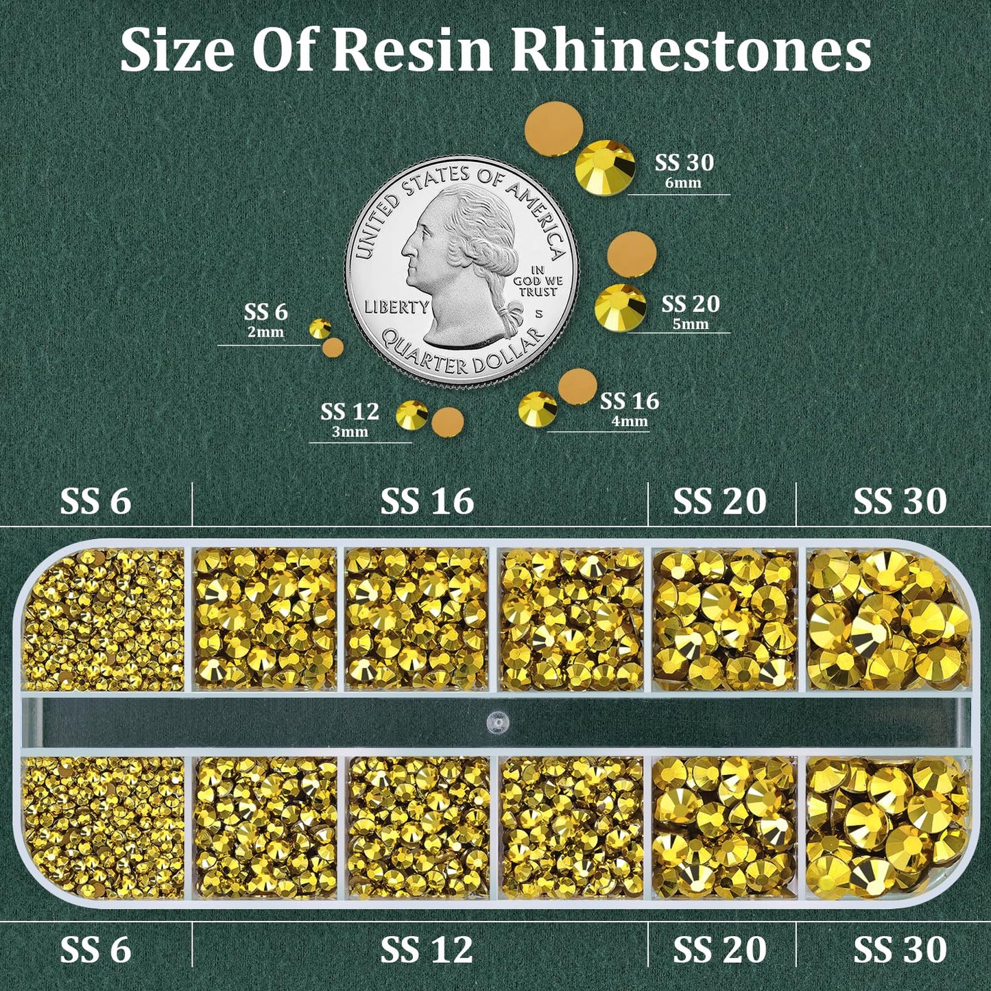 Resin Rhinestones for Crafting with B7000 Jewelry Glue, 1 Box Bright Gold Flatback Crystals with 3Pcs 10ml Glue for Bedazzling Crafts DIY Nail Art Makeup，Non Hotfix Gems for Clothing Shoes-BrightBean Baby