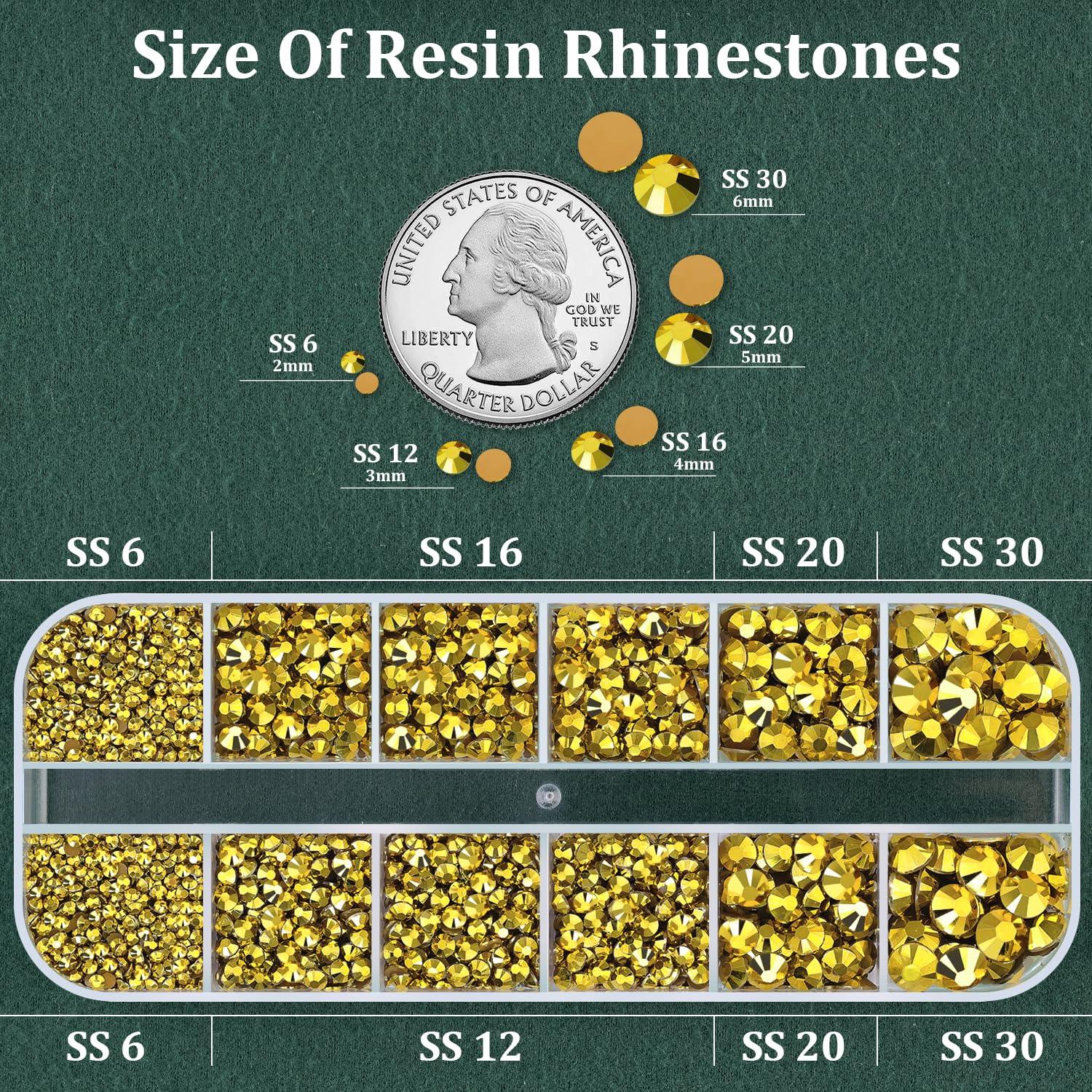 Resin Rhinestones for Crafting with B7000 Jewelry Glue, 1 Box Bright Gold Flatback Crystals with 3Pcs 10ml Glue for Bedazzling Crafts DIY Nail Art Makeup，Non Hotfix Gems for Clothing Shoes-BrightBean Baby