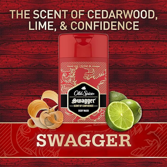 Old Spice Men's Body Wash Swagger Scent, 24/7 Shower Freshness, 16 Fl Oz (Pack of 4)-BrightBean Baby