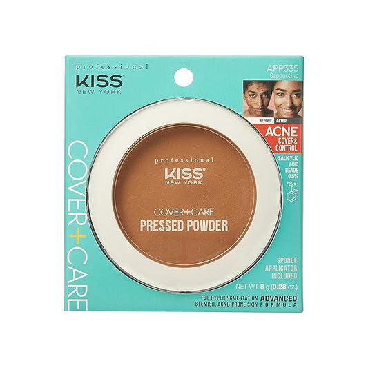 KISS Cover and Care Acne Control Pressed Powder Shine Free Face Light Weight Makeup Setting Powder - APP335 (Cappuccino)-BrightBean Baby