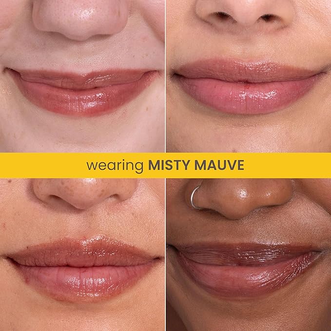 Burt’s Bees Back To School Gift Ideas, Tinted Boosted Balm, Misty Mauve, Hydrating Tinted Lip Balm with Vitamin C, E, and F Core, 24 Hour Lip Moisturizer, 100% Natural Origin, 1 Count, 0.16oz-BrightBean Baby