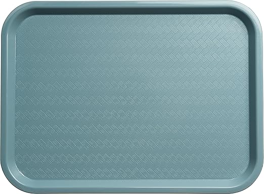 Carlisle FoodService Products Cafe Plastic Fast Food Tray, 12" x 16", Slate, (Pack of 24)