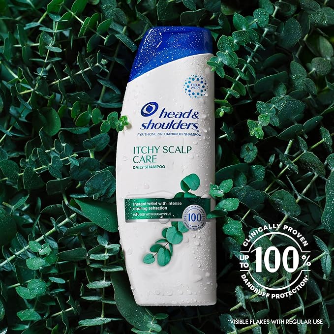 Head & Shoulders Itchy Scalp Care Dandruff Shampoo, Anti-Dandruff Treatment, Infused with Eucalyptus, 32.1 Fl Oz Each, Twin Pack-BrightBean Baby