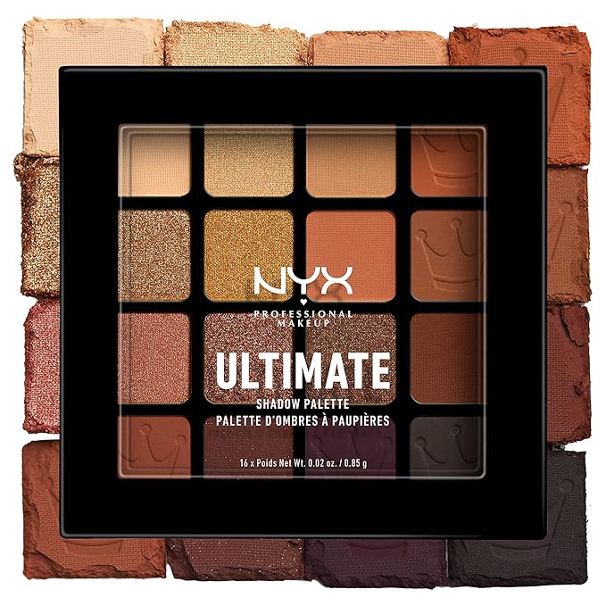 NYX PROFESSIONAL MAKEUP Ultimate Shadow Palette, Eyeshadow Palette - Ultimate Queen-BrightBean Baby