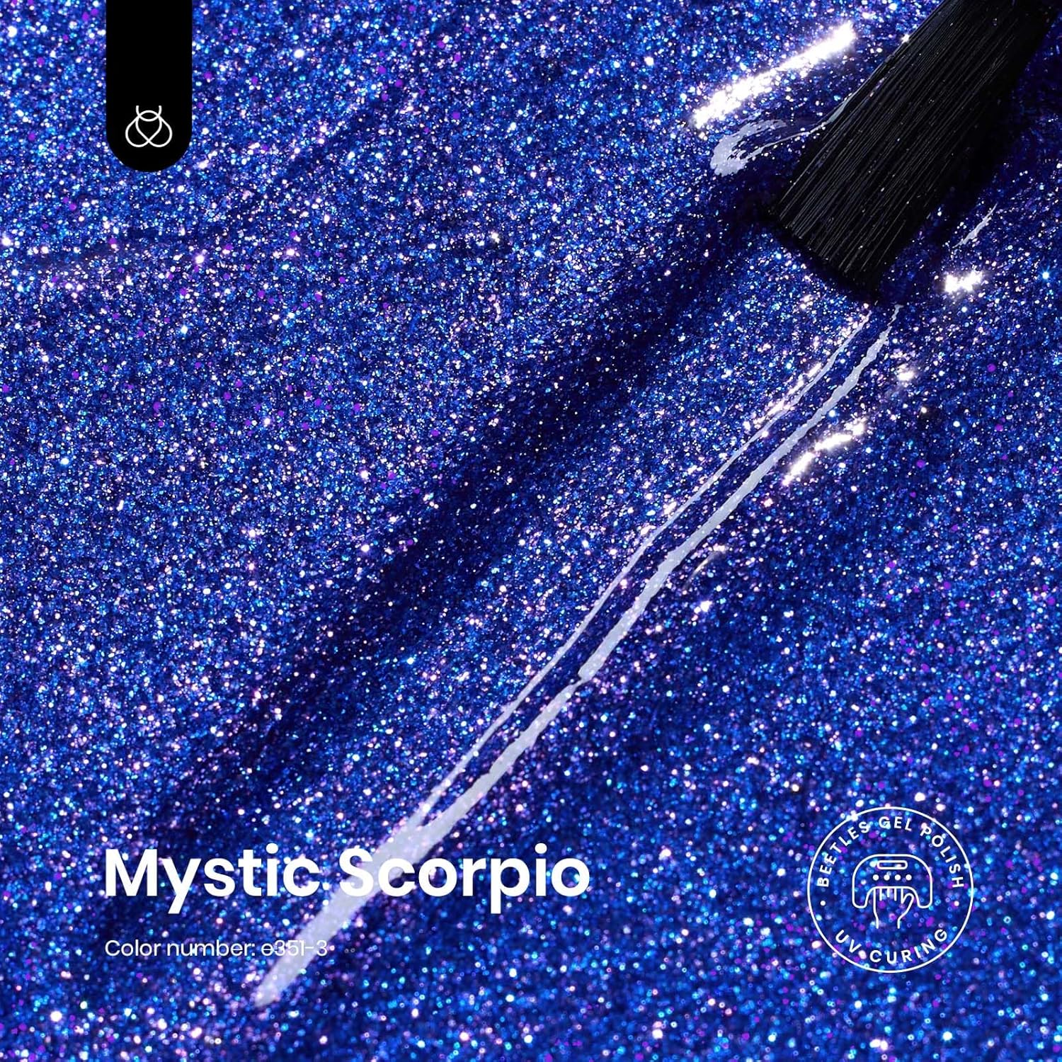 Beetles Glitter Gel Nail Polish, Blue Gel Polish Dark Purple Blue Color Gel Polish Soak Off Gel Nail Art Salon Nail Art DIY Home Nails Gifts for Women Women Manicure, 1 Pcs 15ml-BrightBean Baby