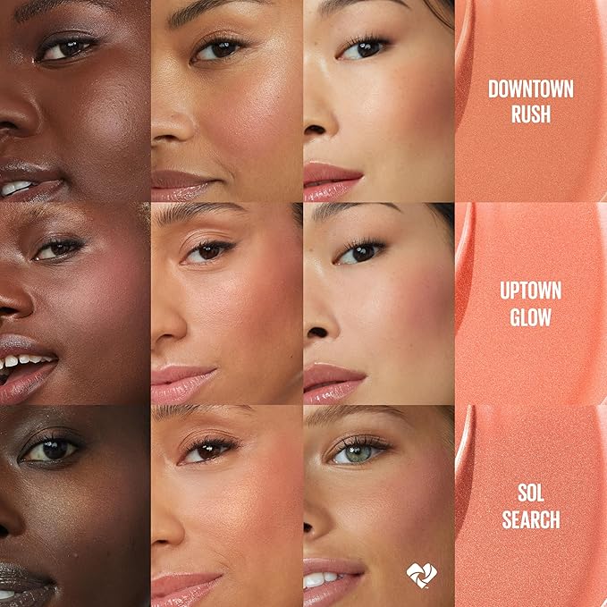 Maybelline Sunkisser Multi-Use Liquid Blush and Bronzer, Blendable, Longwear, Glowy Make Up, Downtown Rush, 1 Count-BrightBean Baby