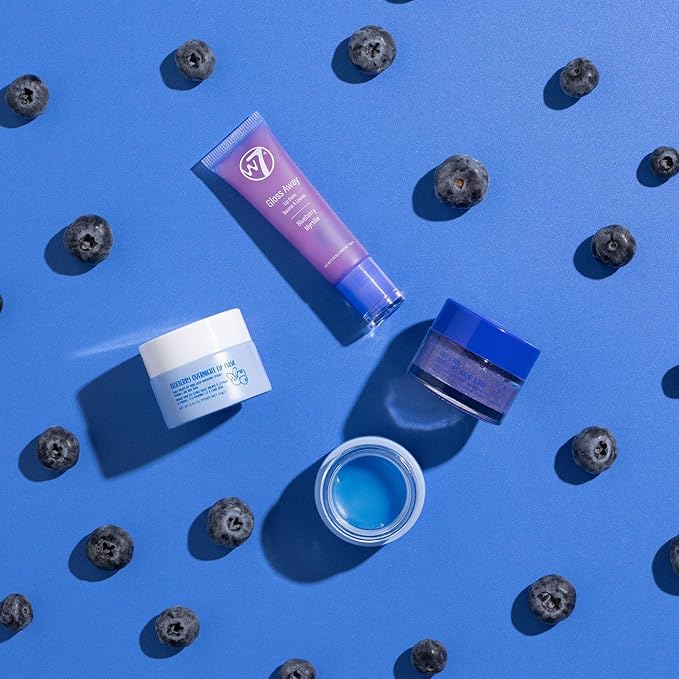 W7 Sweet Dreams Lip Care Trio - 3 Piece Set - Overnight Lip Mask, Lip Balm & Lip Scrub - Blueberry-BrightBean Baby