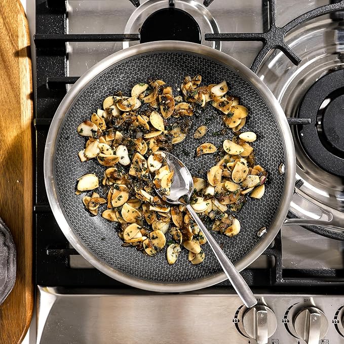 DELUXE Hybrid Ceramic Nonstick 12-Inch Fry Pan with Glass Lid