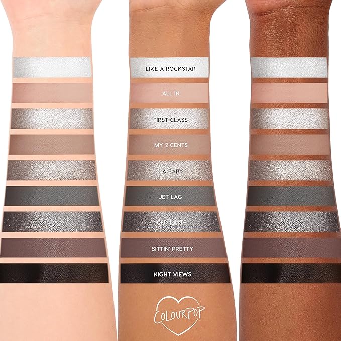 ColourPop Eyeshadow Palette - Eye Makeup Palette with Matte, Metallic, Matte Sparkle & Glitter Finishes - High-Pigment Eye Makeup with a Long-Wearing Formula - Gone Metal (0.3 oz)