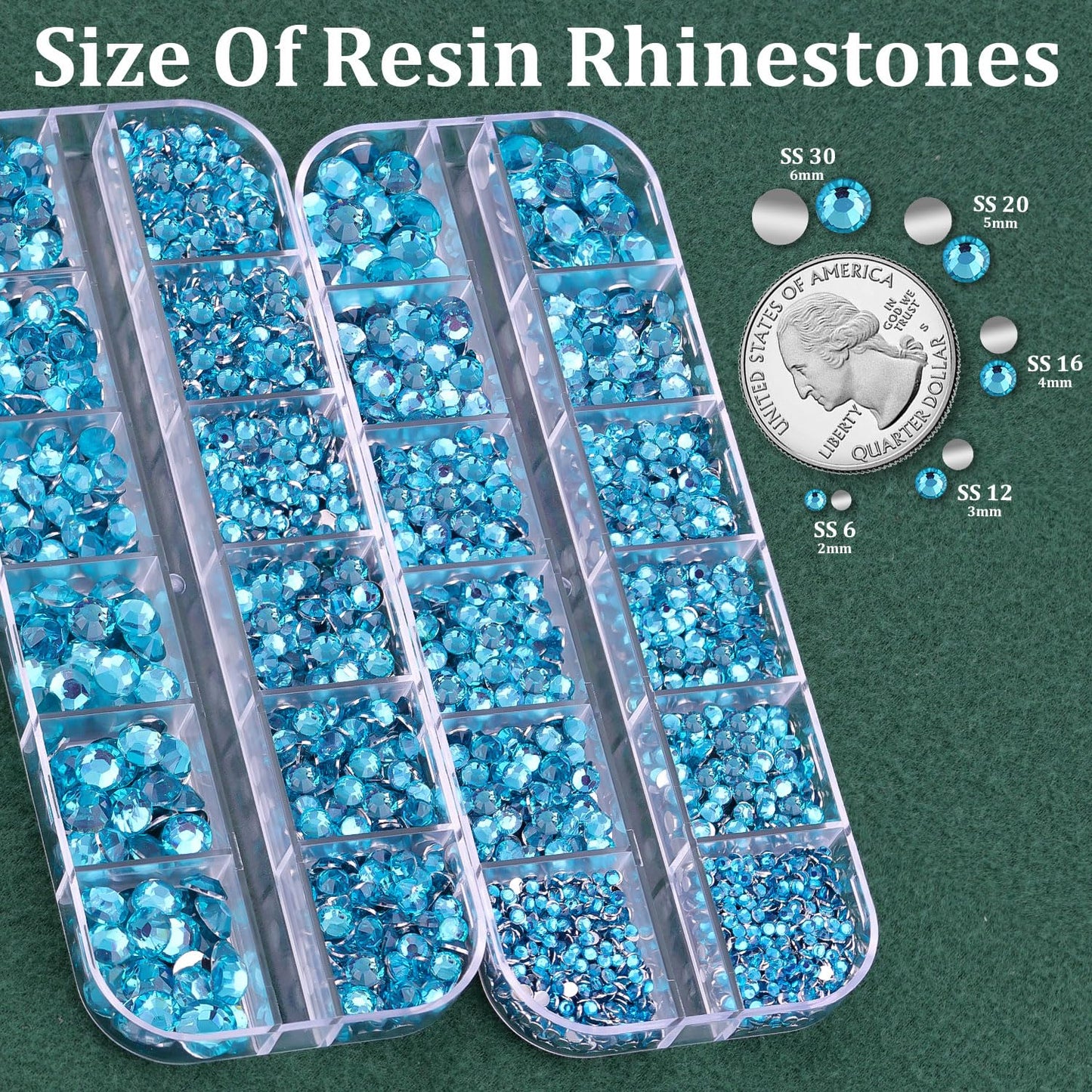 Resin Rhinestones for Crafting with B7000 Jewelry Glue, 2 Boxes Indicolite Flatback Crystals with 3Pcs 10ml Glue for Bedazzling Crafts DIY Nail Art Makeup，Non Hotfix Gems for Clothing Shoes-BrightBean Baby