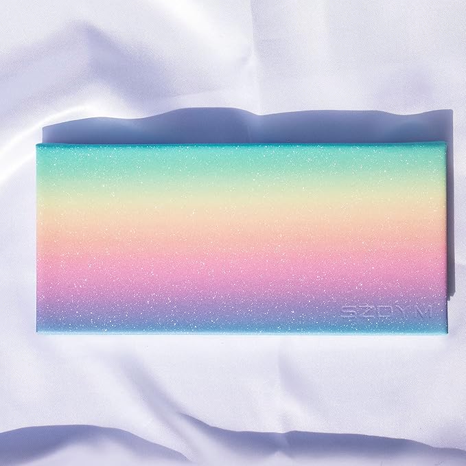 2PCS PU leather pastel sparkle empty magnetic palette with 10Pcs 26mm Round Metal Pans and 10Pcs 23mm square Metal Pans,DIY Eye Shadow makeup palette,elastic, flexible and lubricated, waterproof and easy to clean (Suit-1)-BrightBean Baby