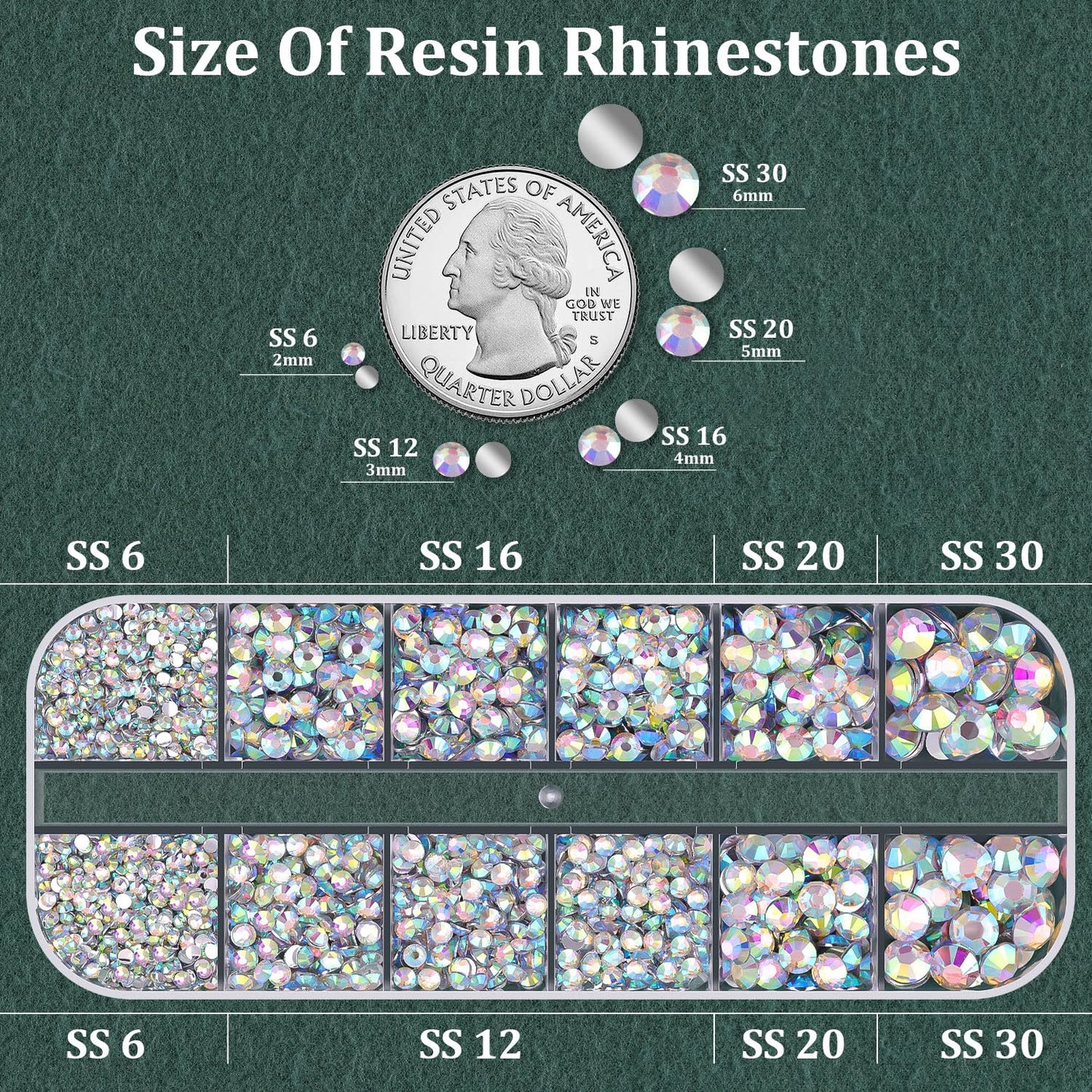 Resin Rhinestones for Crafting with B7000 Jewelry Glue, 1 Box AB Flatback Crystals with 3Pcs 10ml Glue for Bedazzling Crafts DIY Nail Art Makeup，Non Hotfix Gems for Clothing Shoes-BrightBean Baby