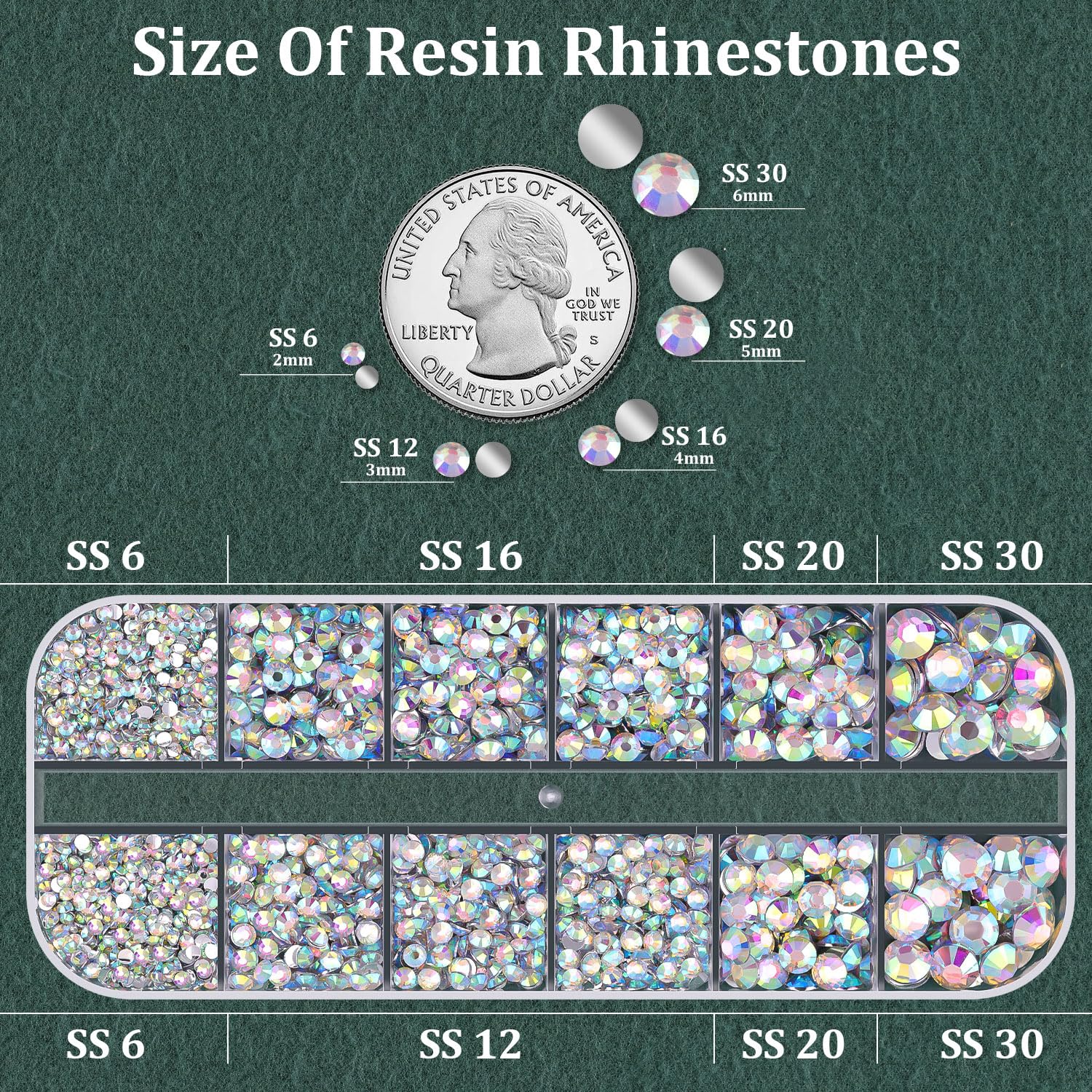 Resin Rhinestones for Crafting with B7000 Jewelry Glue, 1 Box AB Flatback Crystals with 3Pcs 10ml Glue for Bedazzling Crafts DIY Nail Art Makeup，Non Hotfix Gems for Clothing Shoes-BrightBean Baby