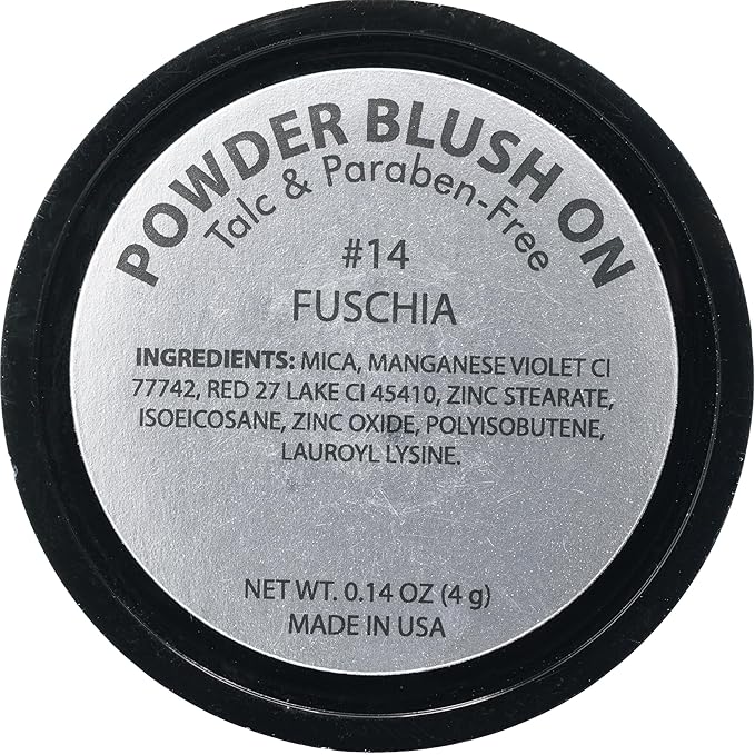 Hot Pink Bright Fuchsia Magenta Rouge Blush Pressed Cheek Color Powder, Talc & Paraben Free, 4 Grams, No Animal Testing & Cruelty Free-BrightBean Baby