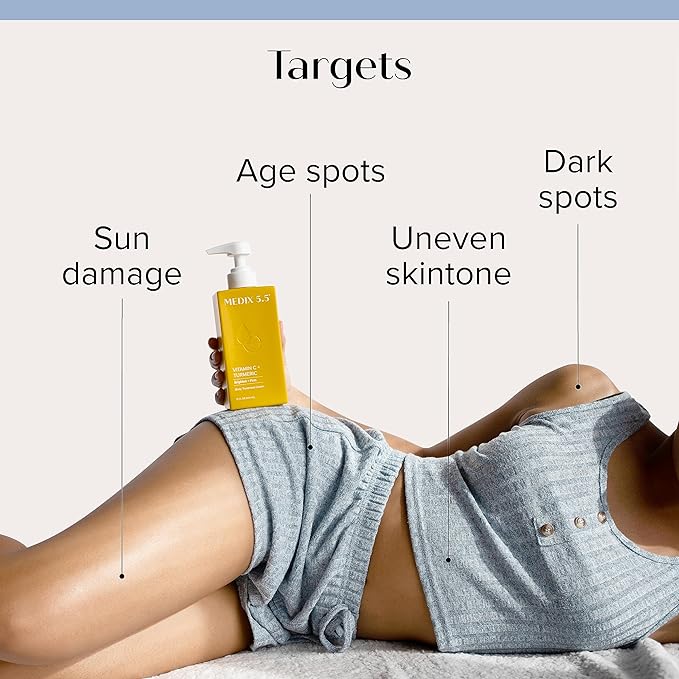 Medix 5.5 Brightening Vitamin C Cream + Coconut Oil Moisturizer Skin Care Set | Body Cream & Face Lotion Bundle | Firming Body Lotion Set For Women, Crepey Skin Treatment, Wrinkles, Cellulite, 2PC-BrightBean Baby