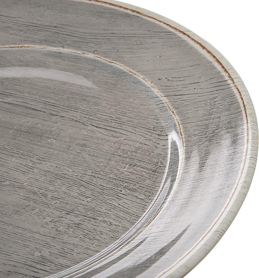 CFS 6400418 Grove Melamine Charger, 12.5", Smoke