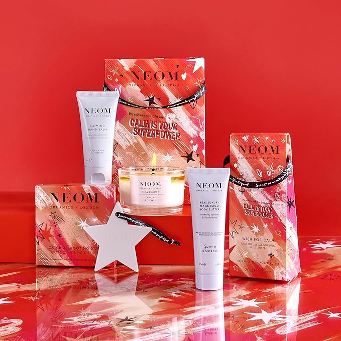 Neom- Magical Moment of Calm Gift Set | Real Luxury Travel Candle & Calming Hand Balm, 30ml | Scent to De Stress | Christmas Gift-BrightBean Baby