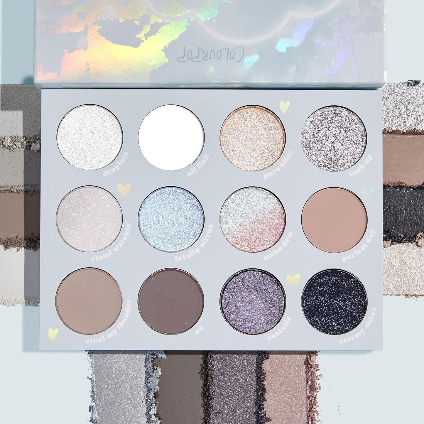 ColourPop Eyeshadow Palette - Eye Makeup Palette with Matte, Metallic, Matte Sparkle & Glitter Finishes - High-Pigment Eye Makeup with a Long-Wearing Formula - Cloud 9 (0.49 oz)-BrightBean Baby