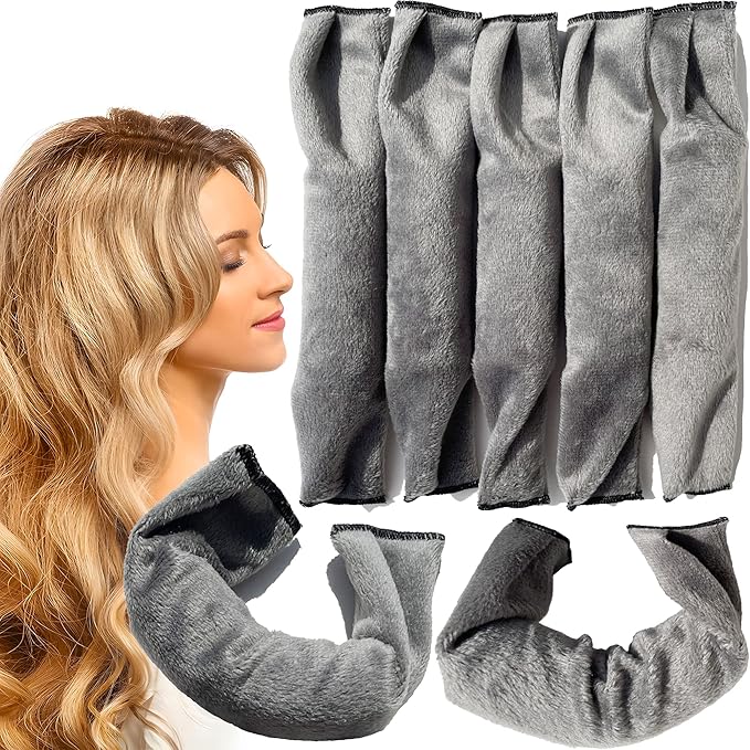 Aimin Hair Rollers Night Sleep Foam Hair Curler Rollers Flexible Soft Pillow Hair Rollers DIY Sponge Hair Styling Rollers Tools set (18 pcs gray) …-BrightBean Baby
