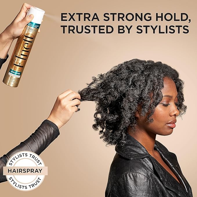 L'Oreal Paris Elnett Hair Care Elnett Satin Extra Strong Hold Hairspray - Unscented, Long Lasting + Humidity Resistant, Hair Styling Spray, 2.2 Oz-BrightBean Baby