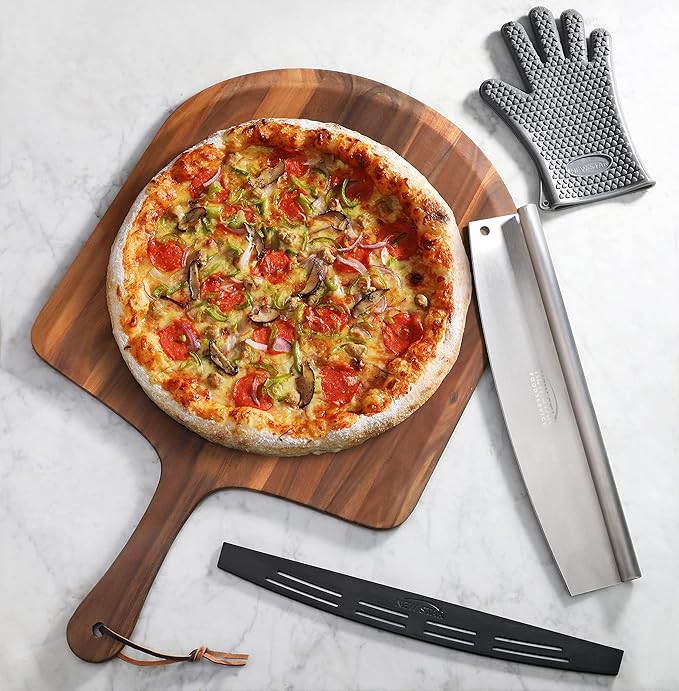 New Star Foodservice Professional Pizza Cutter and Peel Combo (30-Inch)
