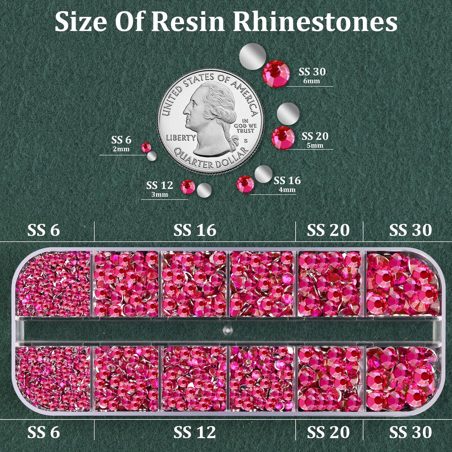 Resin Rhinestones for Crafting with B7000 Jewelry Glue, 1 Box Hot Pink Flatback Crystals with 3Pcs 10ml Glue for Bedazzling Crafts DIY Nail Art Makeup，Non Hotfix Gems for Clothing Shoes-BrightBean Baby