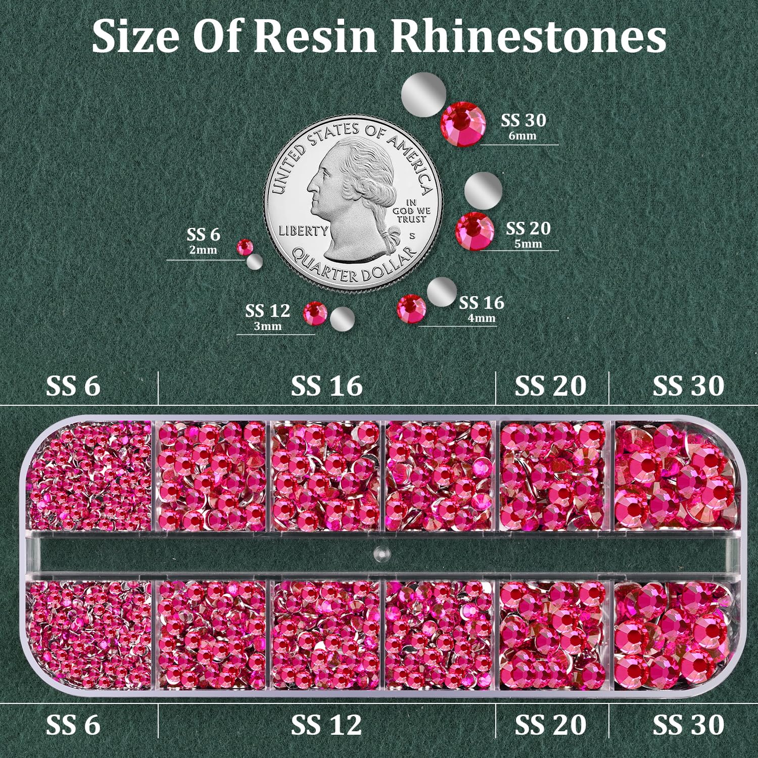 Resin Rhinestones for Crafting with B7000 Jewelry Glue, 1 Box Hot Pink Flatback Crystals with 3Pcs 10ml Glue for Bedazzling Crafts DIY Nail Art Makeup，Non Hotfix Gems for Clothing Shoes-BrightBean Baby