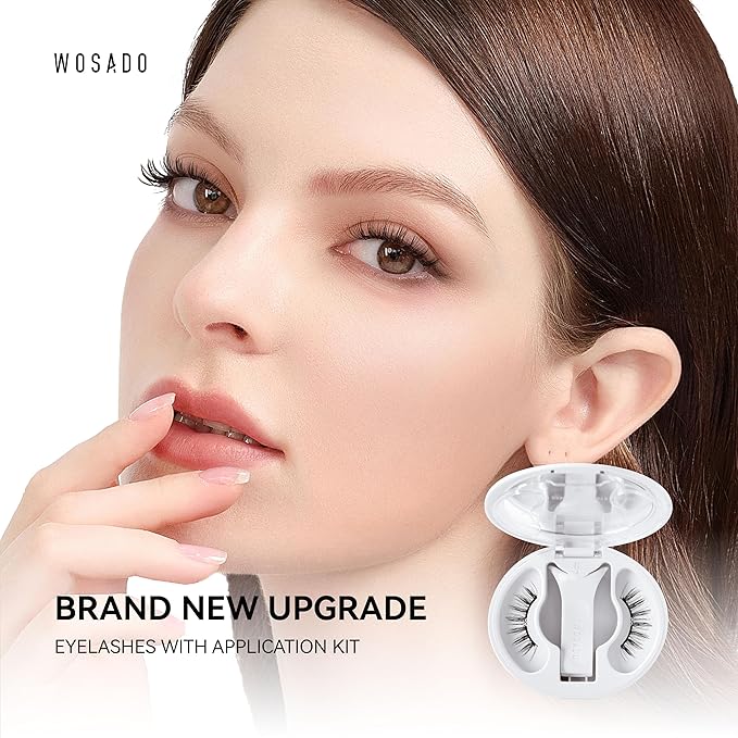 Magnetic Eyelashes with Applicator Kit, No.17 Ice Black, Reusable Magnetic Lashes without Eyeliner, Glue-free False Lashes, Waterproof, Lightweight, Suit for Heavy Makeup-BrightBean Baby