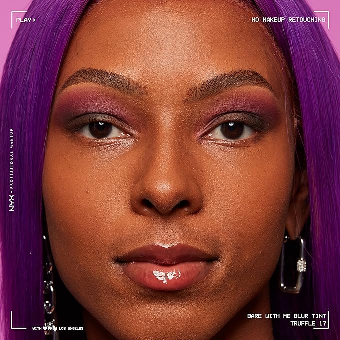 NYX PROFESSIONAL MAKEUP Bare With Me Blur Skin Tint Foundation Make Up with Matcha, Glycerin & Niacinamide - Truffle-BrightBean Baby