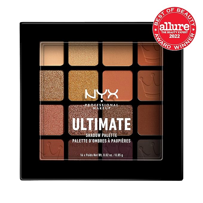 NYX PROFESSIONAL MAKEUP Ultimate Shadow Palette, Eyeshadow Palette - Ultimate Queen-BrightBean Baby