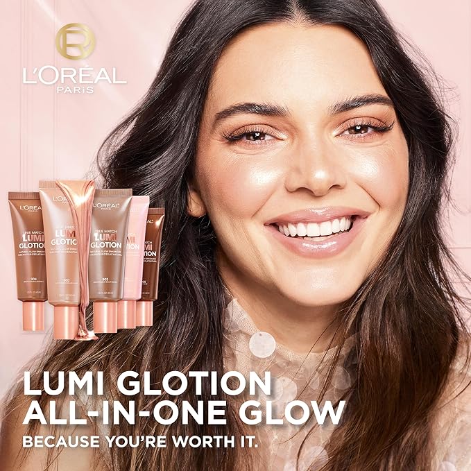 L'Oreal Paris Makeup True Match Lumi Glotion, Natural Glow Enhancer, Illuminator Highlighter, Bronzing Drops For a Sun-Kissed Glow, 901 Fair-BrightBean Baby