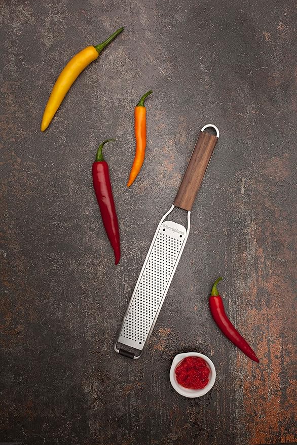 Microplane Master Series Wood Handle Stainless Steel Zester Grater