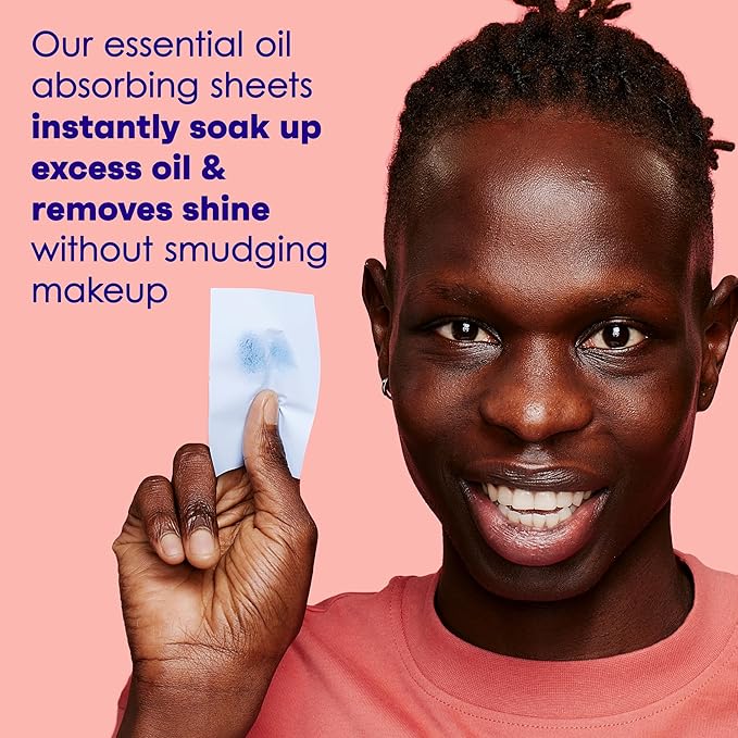 Clean & Clear Oil Absorbing Facial Sheets, Portable Blotting Papers for Face & Nose, Absorbing Blotting Sheets for Oily Skin to Instantly Remove Excess Oil & Shine, 3 x 50 ct-BrightBean Baby