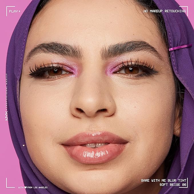 NYX PROFESSIONAL MAKEUP Bare With Me Blur Skin Tint Foundation Make Up with Matcha, Glycerin & Niacinamide - Soft Beige-BrightBean Baby