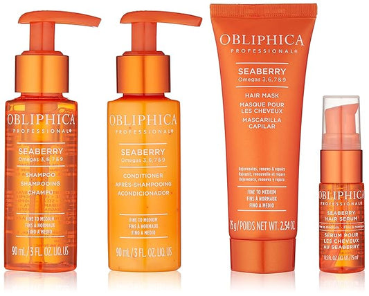 Obliphica Seaberry Fine to Medium Travel Kit - Elevate Your Hair Care On the Go-BrightBean Baby