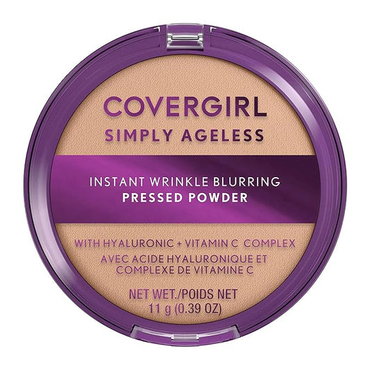 Covergirl Simply Ageless Instant Wrinkle Blurring Pressed Powder, Classic Ivory, 0.39 Oz-BrightBean Baby