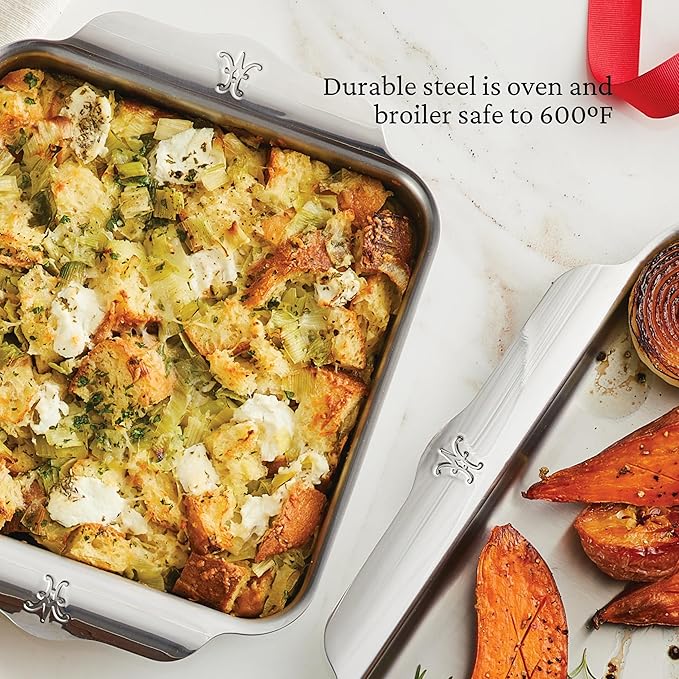 Hestan Provisions OvenBond – 8" x 8" Stainless Steel Square Baker Pan (Pack of 2)