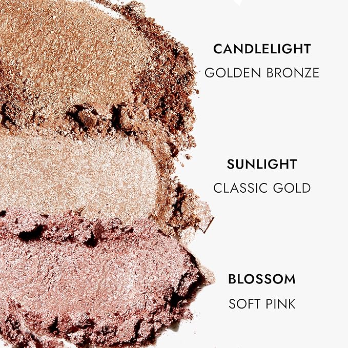 COVER FX Custom Enhancer Highlighter Makeup Palette - Buildable Illuminating Highlight - Use on Eyes, Cheeks and Body - Travel Friendly-BrightBean Baby