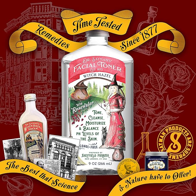 Dr. Saymans Alcohol-Free Facial Toner with Witch Hazel, Rosewater & Rice Protein, Removes Impurities & Hydrates Your Face, 9 oz-BrightBean Baby