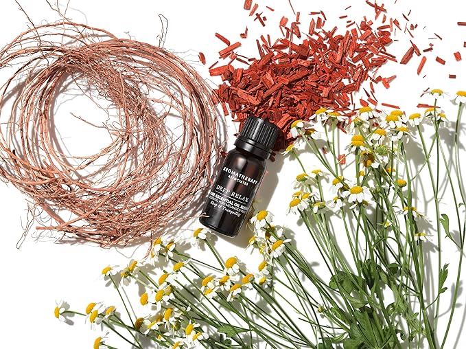 Aromatherapy Associates Deep Relax Pure Essential Oil Blend. Premium Undiluted Blend. Hand-Crafted with Vetivert, Chamomile and Sandalwood (0.33 fl oz)-BrightBean Baby