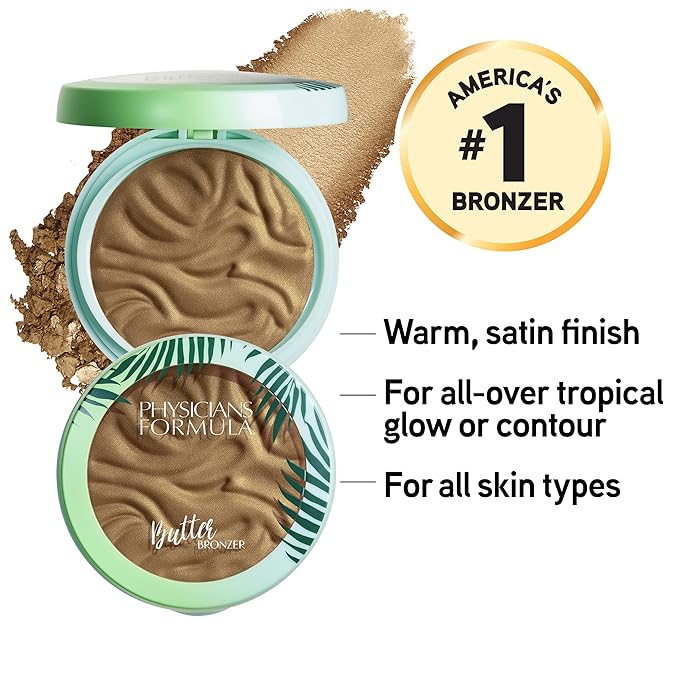 Physicians Formula Murumuru Butter Bronzer, Moisturizing, Nourishing Murumuru Butter for Silky Glow, Dermatologist Tested, Hypoallergenic, Vegan & Cruelty-Free - Brazilian Glow-BrightBean Baby