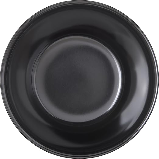 Carlisle FoodService Products Dallas Ware Reusable Plastic Bowl Bouillon Cup Bowl for Home and Restaurant, Melamine, 8 Ounces, Black, (Pack of 24)