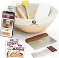 Superbaking Banneton Bread Proofing Basket, Sourdough Bread Baking Supplies, Round 9 Inch Sourdough Starter Kit, Proofing Basket for Baking, Bread Making Supplies Tools, Banneton Basket Gift Set