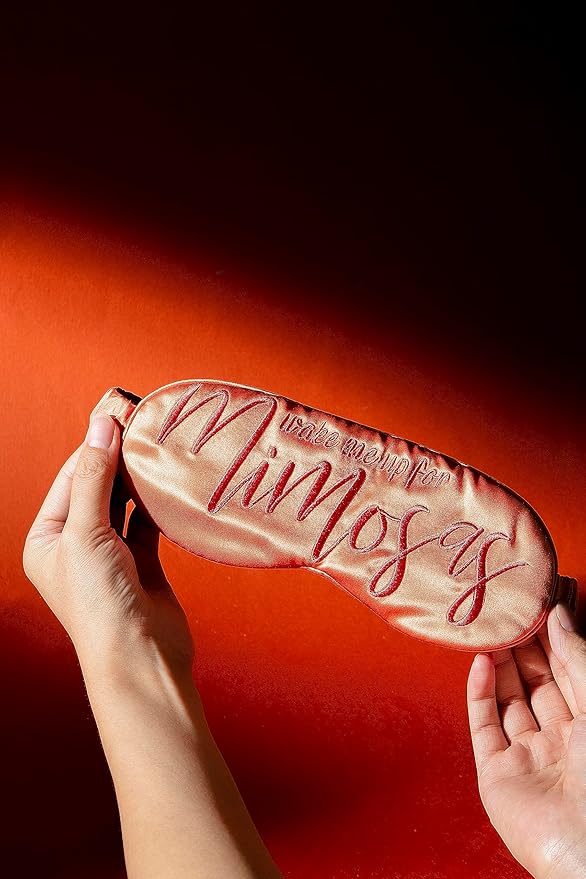 ESNA HOME Luxury Silk Sleep Mask | 22-Momme Mulberry Silk | Ultra Comfort | Deeper Relaxation | Present-Ready Packaging | Luxury Christmas for Her (Wake Me Up for Mimosas)-BrightBean Baby