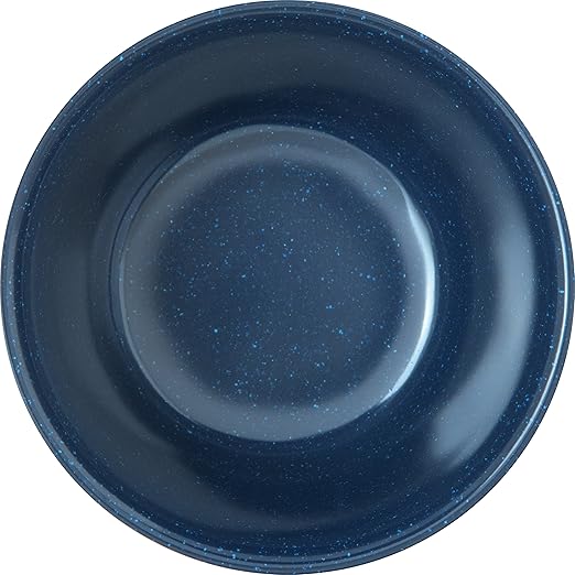 Carlisle FoodService Products Dallas Ware Reusable Plastic Bowl Bouillon Cup Bowl for Home and Restaurant, Melamine, 8 Ounces, Café Blue, (Pack of 24)