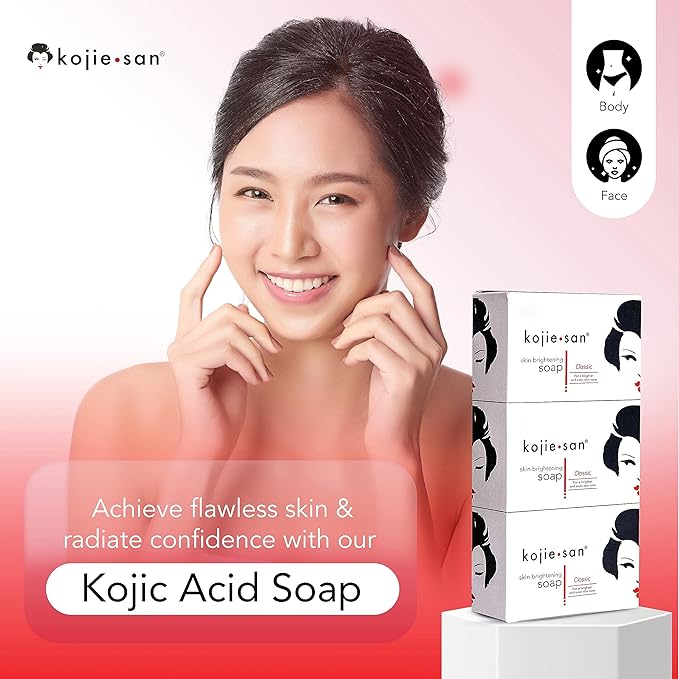 Kojie San Face & Body Complete Brightening Set - 3 x 100g Bars Soap, Body Lotion, Face Cream, Toner, and Face Cleansing Brush - 7pcs-BrightBean Baby