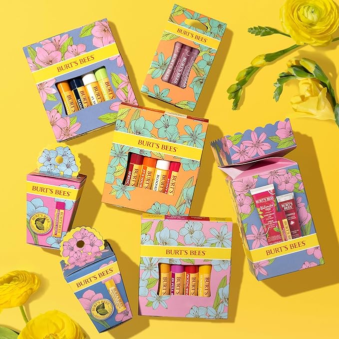 Burt's Bees Mothers Day Gifts for Mom, 3 Self Care Products, You're One in a Melon - Watermelon & Mint Hand Cream, Watermelon Lip Balm & Watermelon Rush Squeezy Tinted Lip Balm (Packaging May Vary)-BrightBean Baby