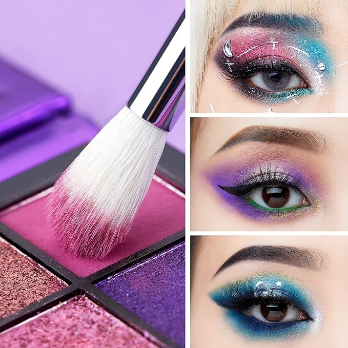 Jessup Eye Makeup Brushes Set Professional 15pcs with Eyeshadow Blending Concealer Eyebrow Eyliner Brush (Pearl Black/Silver)-BrightBean Baby