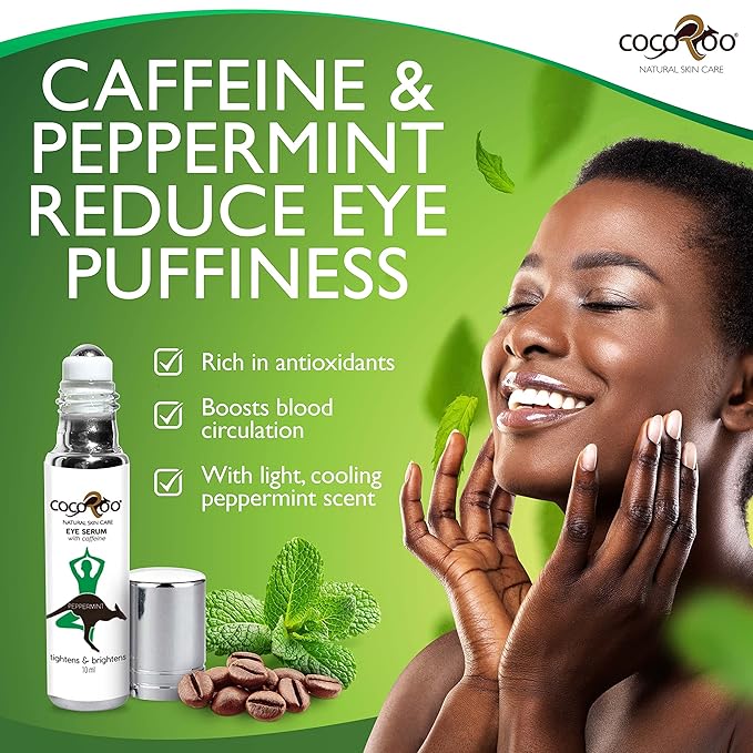 Caffeinated Eye Serum, Nutrient-Dense, 100% Pure, Natural & Vegan (Peppermint)-BrightBean Baby